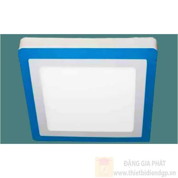Đèn Panel ốp nổi vuông led 18W+ viền xanh dương 6W, W240*H35, vành nhôm, ánh sáng trắng