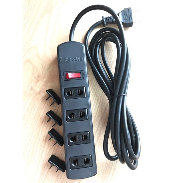 Ổ cắm kéo dài Sino 4 ổ cắm + 1 công tắc