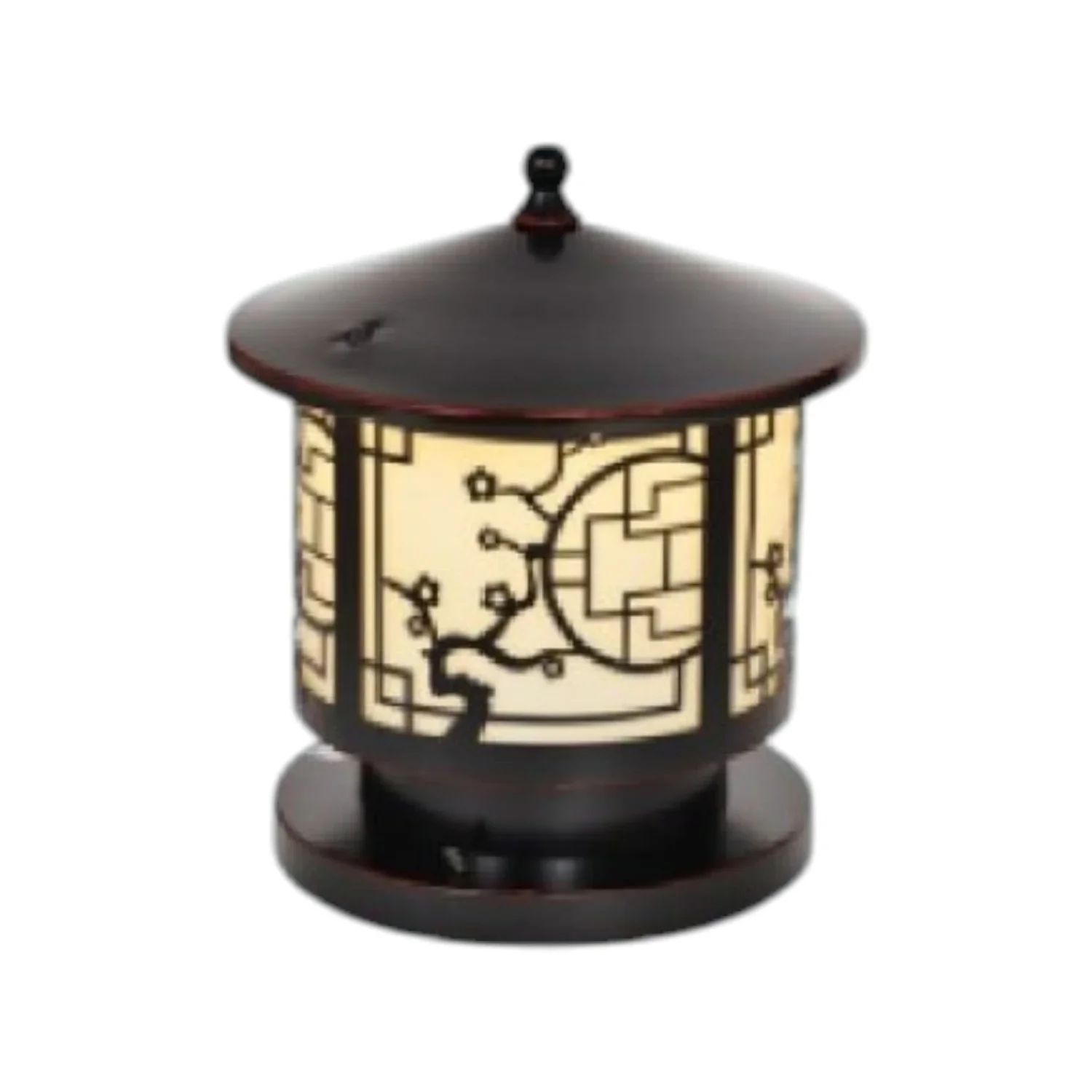 Đèn trụ cổng sắt + kiếng hufa TSV-707 - Ø250*H250 - E27*1