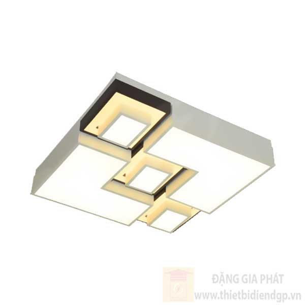 Đèn Mâm Led Vuông Ø620*H80, 3 chế độ ánh sáng, remote điều chỉnh sáng tối
