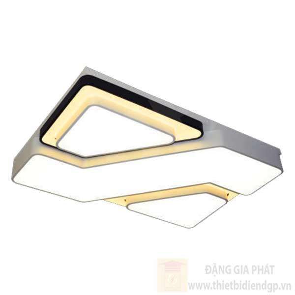 Đèn Mâm Led Chữ Nhật Ø930*620*H80, 3 chế độ ánh sáng, remote điều chỉnh sáng tối