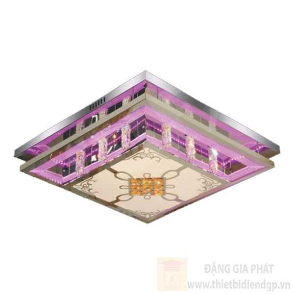 Đèn Mâm vuông Led RGB-Ø600*H140, 3 chế độ ánh sáng