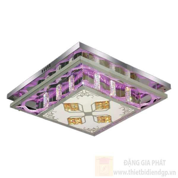 Đèn Mâm vuông Led RGB-Ø600*H140, 3 chế độ ánh sáng