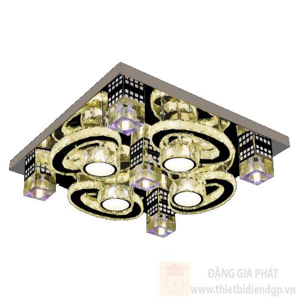 Đèn Mâm vuông Led Đổi Màu-Ø600*H140, 3 chế độ ánh sáng