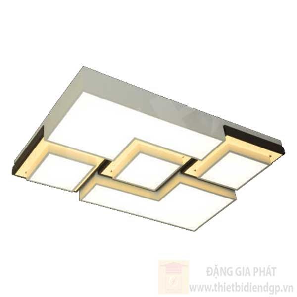 Đèn Mâm Led Chữ Nhật Ø930*620*H80, 3 chế độ ánh sáng, remote điều chỉnh sáng tối
