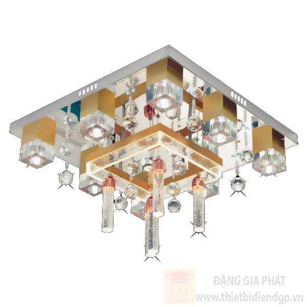 Đèn Mâm vuông Led 76W-Ø600*H250, 3 chế độ ánh sáng