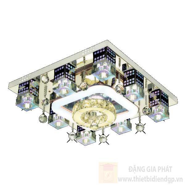 Đèn Mâm vuông Led 90W-Ø600*H250, 3 chế độ ánh sáng