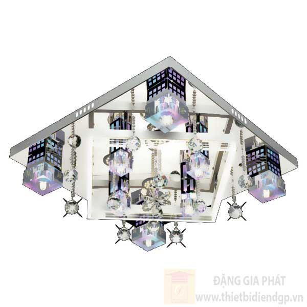 Đèn Mâm vuông Led 64W-Ø600*H250, 3 chế độ ánh sáng