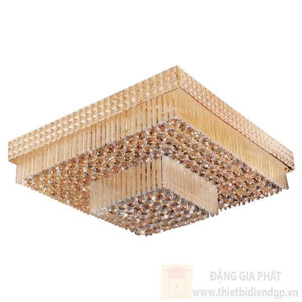 Đèn Mâm Pha Lê Vuông L800*W800*H300, E14*12-LED SMD, có remote, 241 Hạt