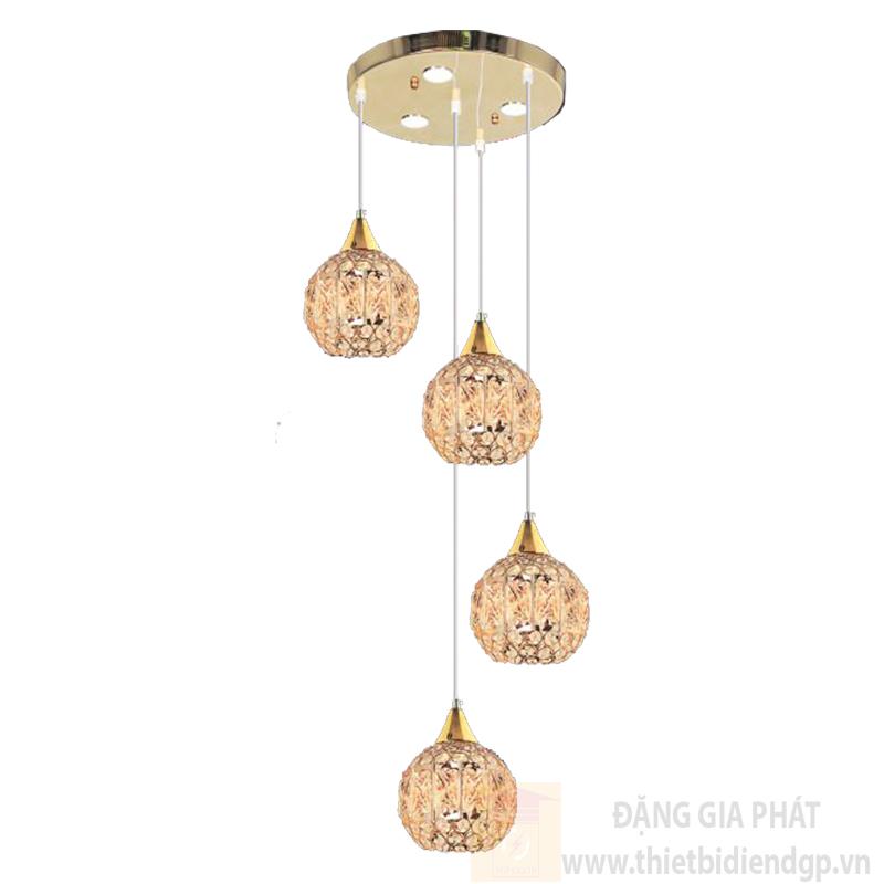 Đèn thả bàn ăn Ø300*H800, LED 12W*4 lamp, ánh sáng vàng