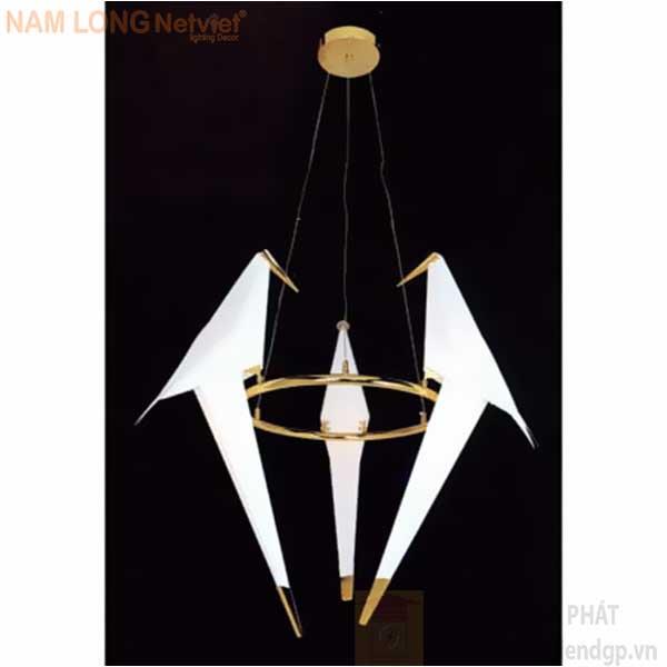 Đèn treo Led 6W*3 Kiểu Sang Trọng Ø800*H670+1000, Ánh sáng vàng