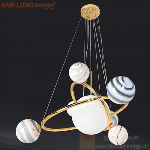 Đèn treo kiểu sang trọng Ø700*H1000, G9*7 Lamp, Ánh sáng vàng