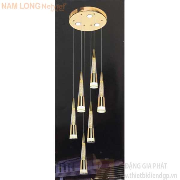Đèn treo Led 6W*6 Lamp Kiểu Sang Trọng Ø350*H1200, Ánh sáng vàng