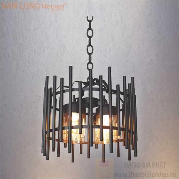 Đèn treo quán kiểu sang trọng Ø400*H400+600, E27*4 Lamp