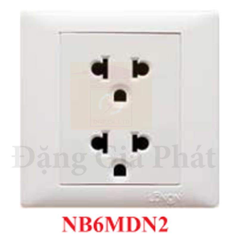 Ổ cắm 3 chấu đôi 16A/250V