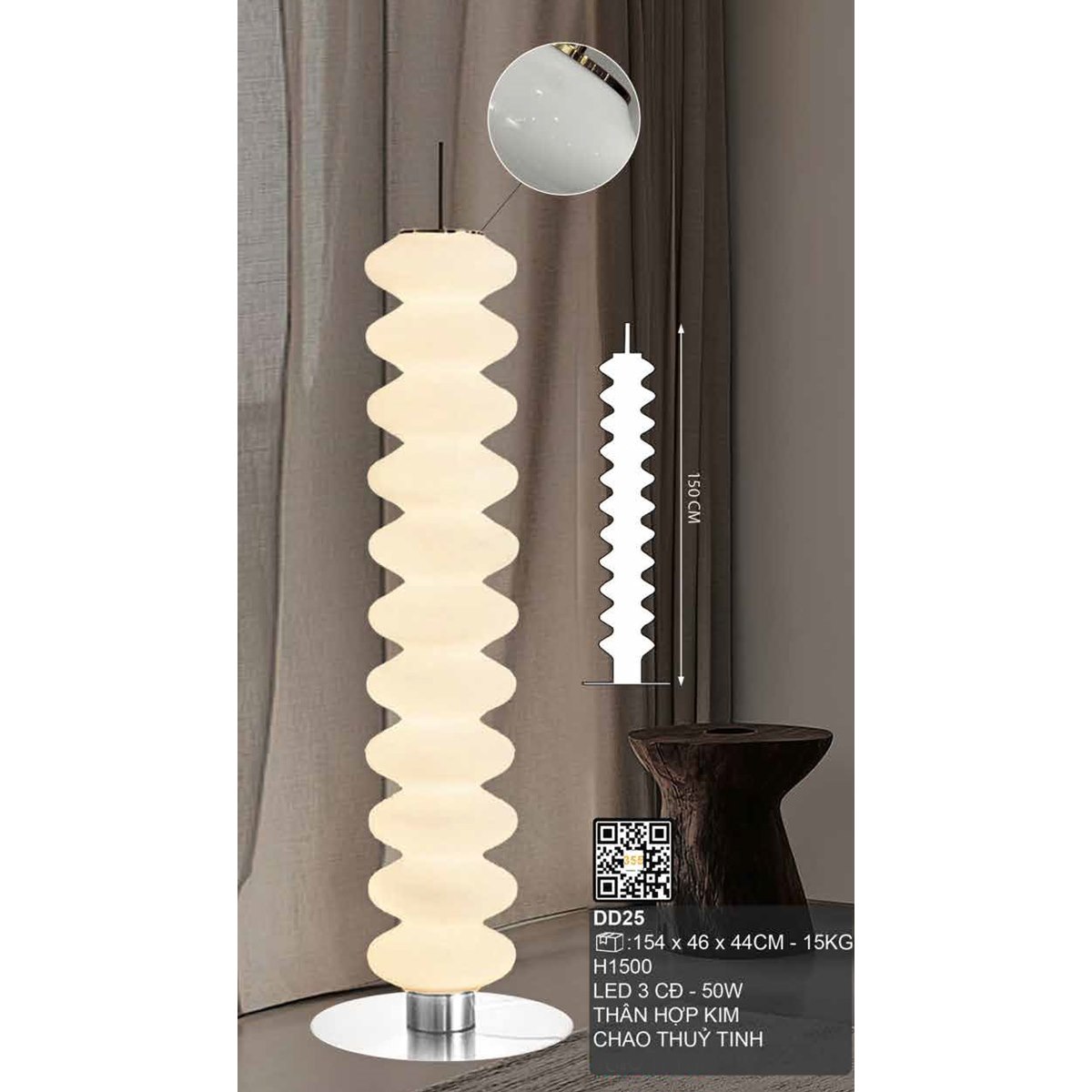 Đèn sàn 355 Decor DD25 H1500 50W LED 3 CĐ