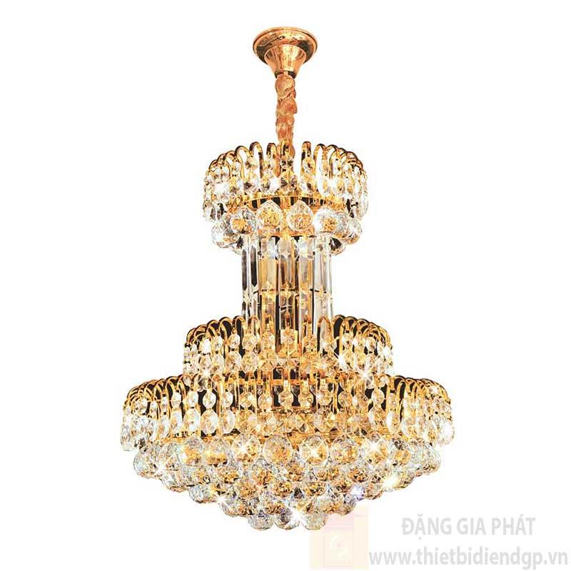 Đèn chùm pha lê cao cấp Ø600*H500+400, E14*8 lamp, 145 crystals
