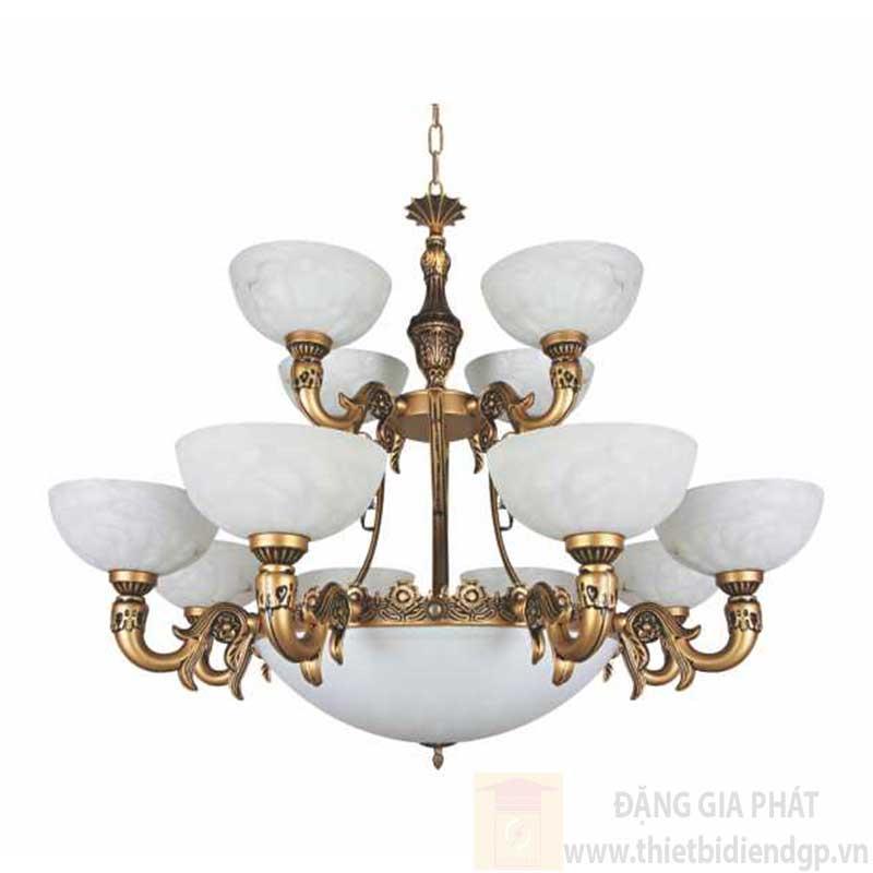 Đèn chùm cổ điển Ø1000*H800+600, E27*15 lamp