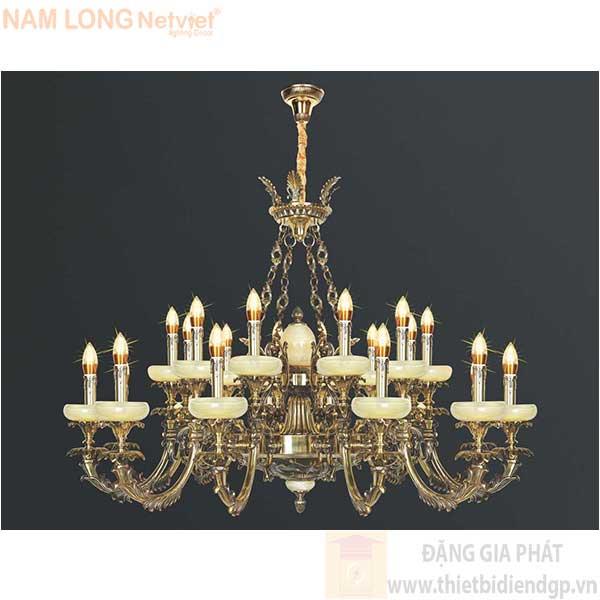Đèn chùm nến kiểu cổ điển Ø1200*H800+500, E14*24 Lamp