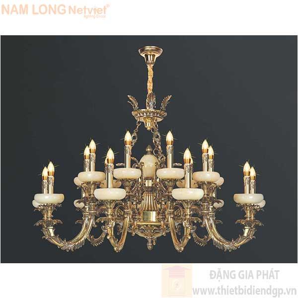 Đèn chùm nến kiểu cổ điển Ø1100*H700+400, E14*18 Lamp