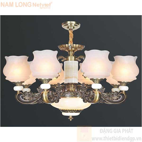 Đèn chùm chao kiểu sang trọng Ø850*H500+500, E27*8 Lamp