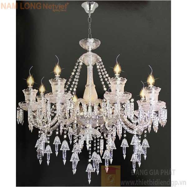 Đèn chùm nến kiểu sang trọng Ø750*H800+600, E14*8 Lamp
