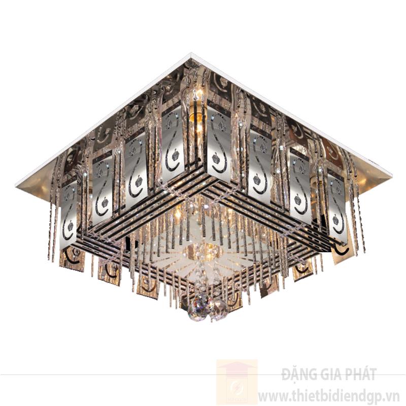 Đèn ốp trần Led vuông 550, E27*8 lamp, remote