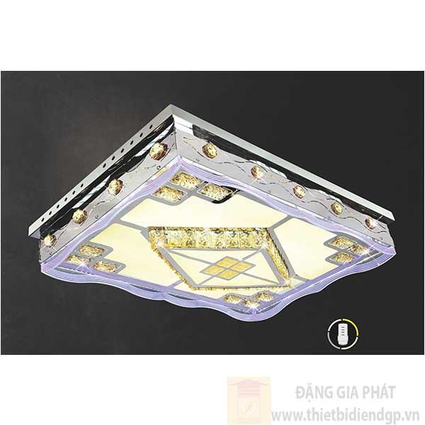 Đèn ốp trần Led chữ nhật kiểu sang trọng Ø750*550*H160, Ánh sáng trắng, vàng, trung tính
