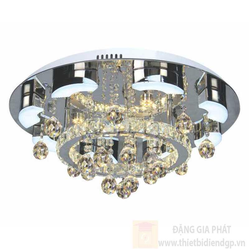 Đèn ốp trần Led tròn Ø600*H200, remote