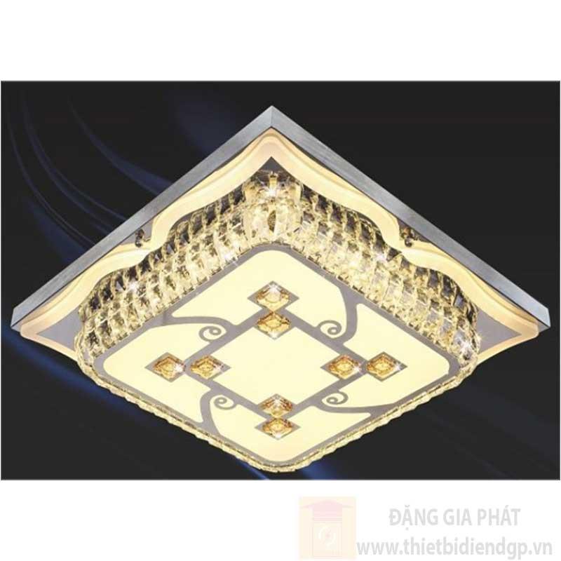 Đèn ốp trần Led vuông 500*H100, 3 chế độ, remote