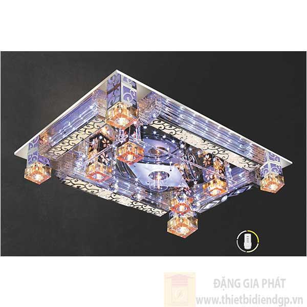 Đèn ốp trần Led chữ nhật kiểu sang trọng Ø900*700, Đổi Màu