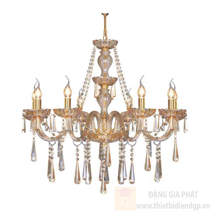 Đèn chùm nến Ø800*H700+600, E14*8 lamp, 23 large crystals K9, 36 small crystals K9 NC 2033/8