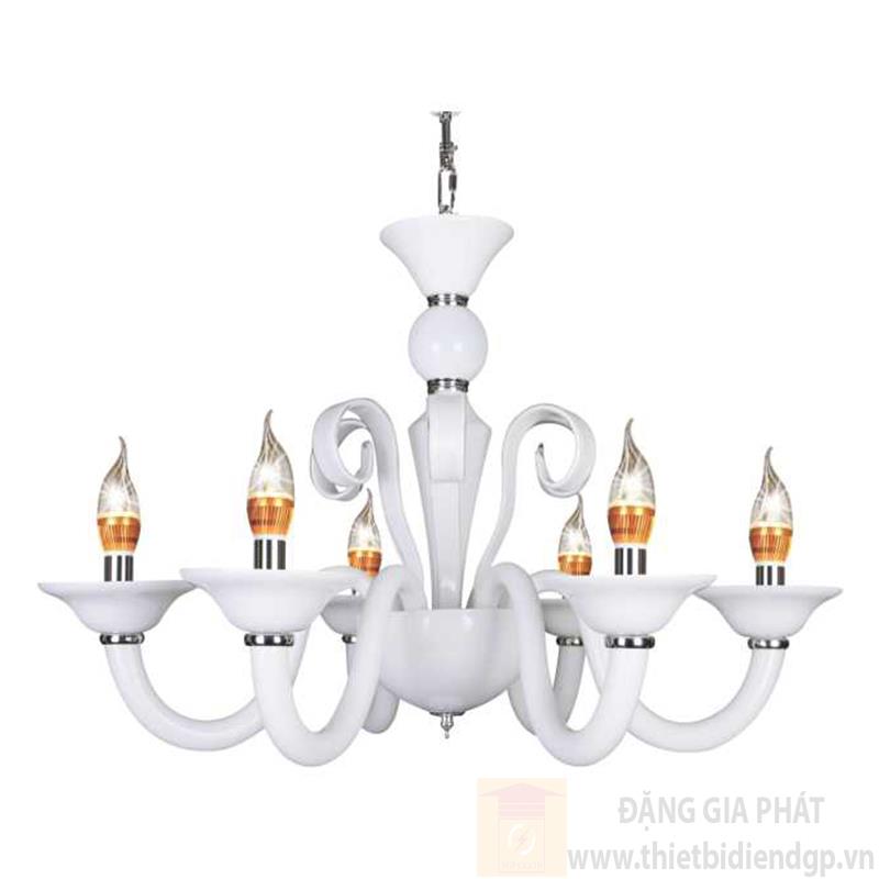 Đèn chùm nến Ø750*H600+500, E14*6 lamp