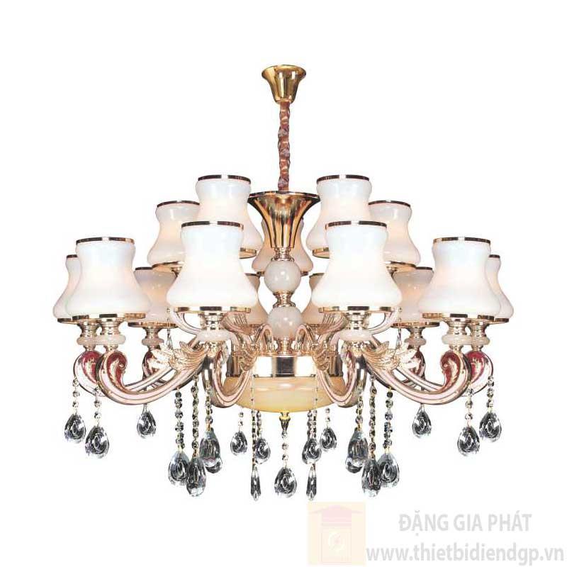 Đèn chùm nến Ø1100*H800+500, E14*15 lamp, 26 large crystals K9