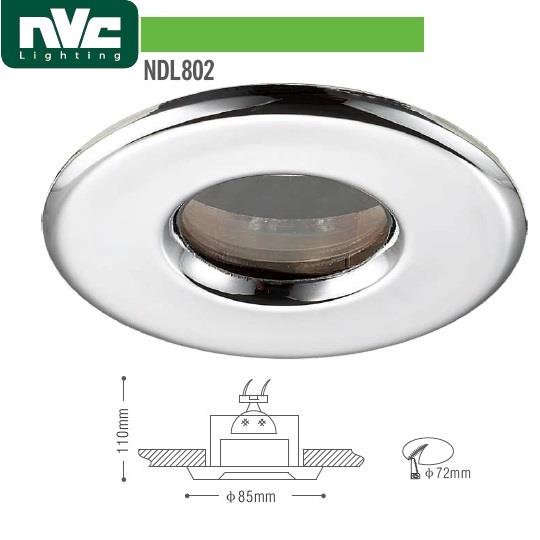 Chóa đèn downlight IP65 mạ crom