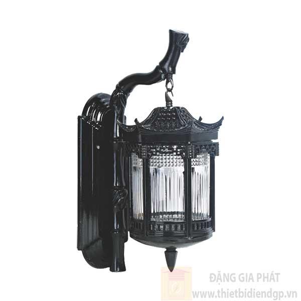 Đèn vách ngoài trời vuông Ø250*H410, E27*1 Lamp, Vỏ màu đen