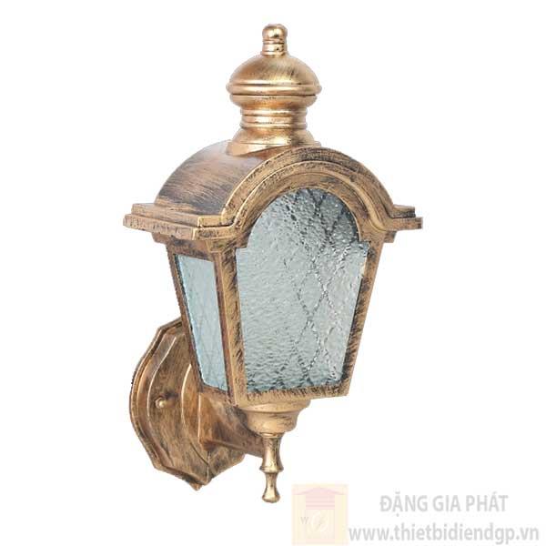 Đèn vách ngoài trời vuông Ø250*H370, E27*1 Lamp, Vỏ màu vàng đồng