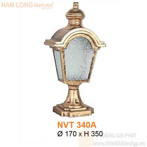 Đèn trụ cổng vuông Ø170*H350, E27*1 Lamp, Vỏ màu vàng đồng