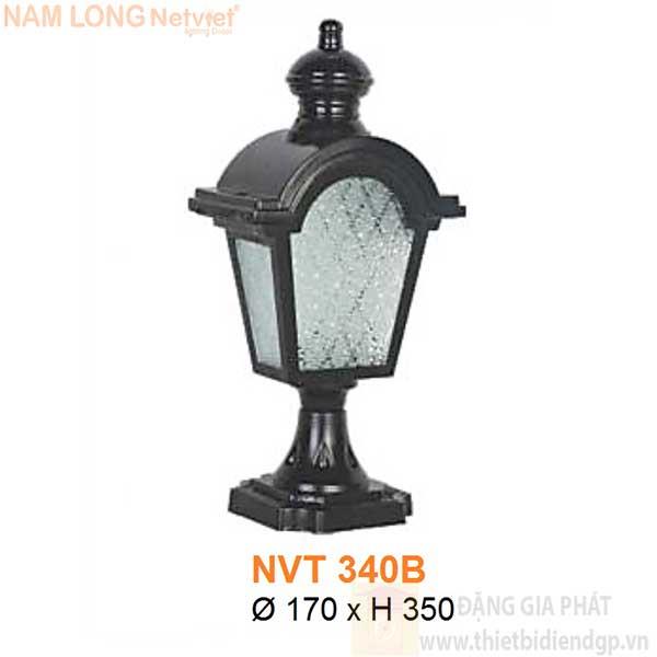 Đèn trụ cổng vuông Ø170*H350, E27*1 Lamp, Vỏ màu đen