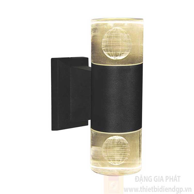 Đèn Led ngoài trời Ø90*L150*H230, 9W*2 ánh sáng vàng