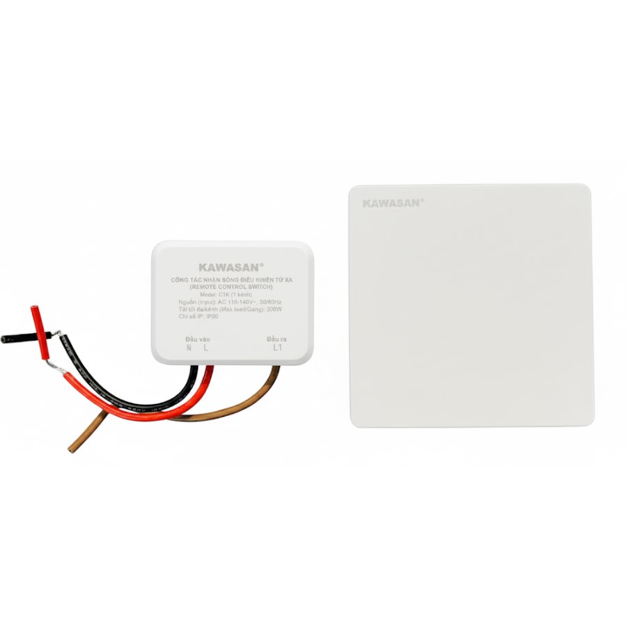 Nút nhấn đơn điều khiển từ xa không dây Kawasan C1K-R1K