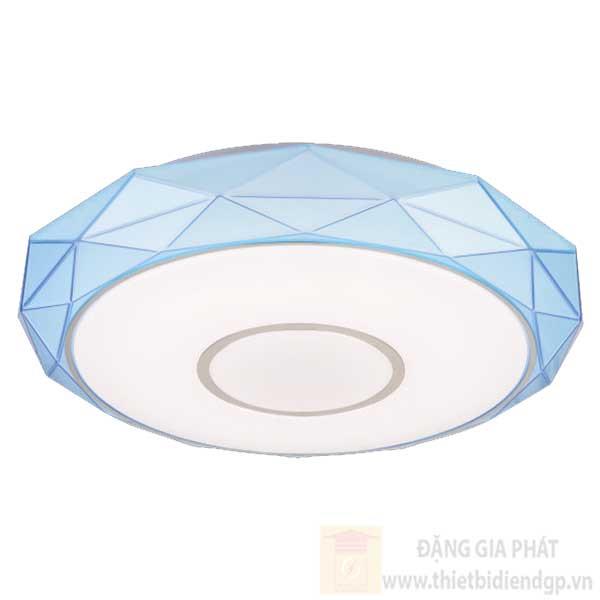 Đèn Ốp Trần Ø400*H70, Led 48, Màu Xanh, 3 chế độ ánh sáng