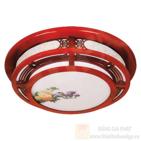 Đèn Ốp Trần Gỗ Tròn Ø520*H80, Led 80W, 3 chế độ ánh sáng