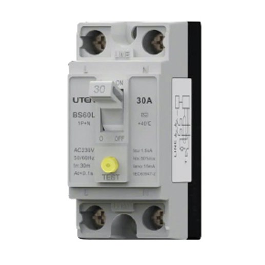 RCBO 1P+N Uten 1.5kA 230V AC