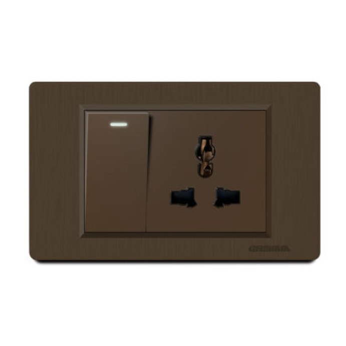 Bộ công tắc 2 chiều và ổ cắm đa năng Grimma G8CK12SK3