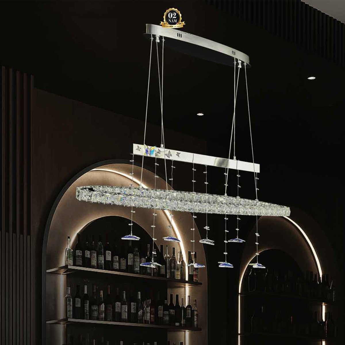 Đèn thả pha lê 355 Decor TPL93L1000 L1000*H1200