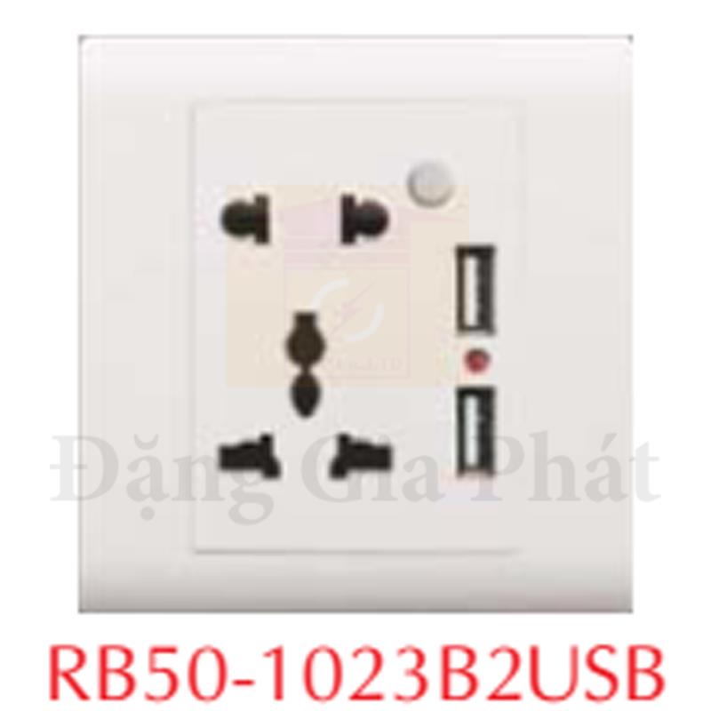 Ổ cắm 2 chấu + đa năng + ổ cắm usb đôi