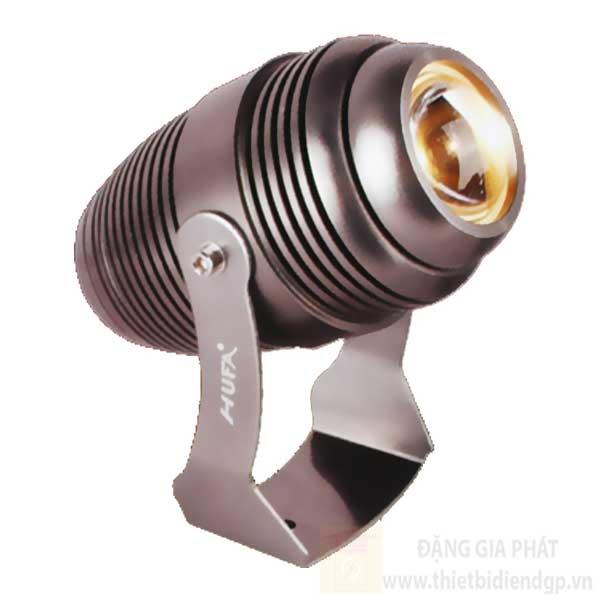 Đèn chiếu mặt dựng Ø90*W140*H180-10W, rọi xa 30m, Ánh sáng vàng