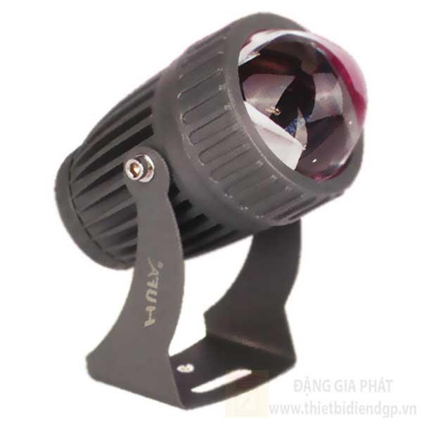 Đèn chiếu mặt dựng Ø70*W140*H150-10W, rọi xa 10m, ánh sáng tím