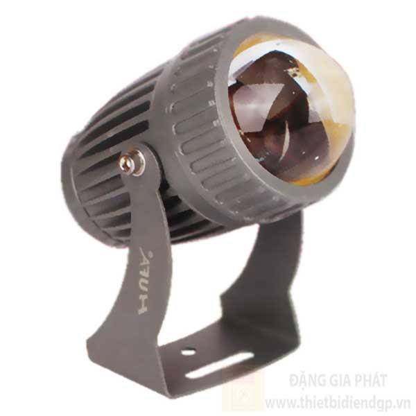 Đèn chiếu mặt dựng Ø70*W140*H150-10W, rọi xa 10m, Ánh sáng vàng